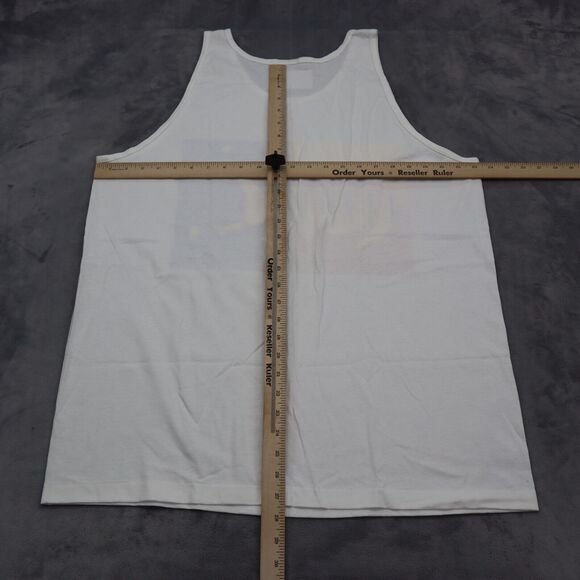 Oneita Power T Shirt Mens XL White Jazzercise Summer Crew Neck Sleeveless - Picture 5 of 14